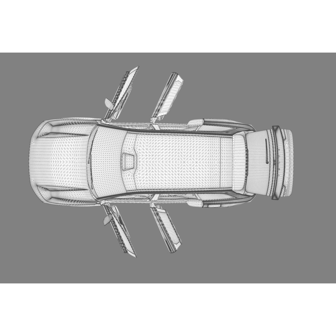 Volvo EX90 2023 3D Model – High Poly SUV with Openable Doors, FBX, OBJ, Blender - View 33