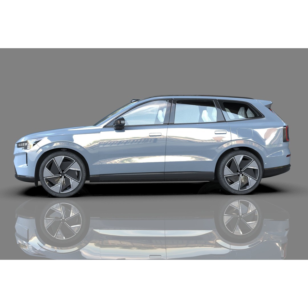 Volvo EX90 2023 3D Model – High Poly SUV with Openable Doors, FBX, OBJ, Blender - View 4