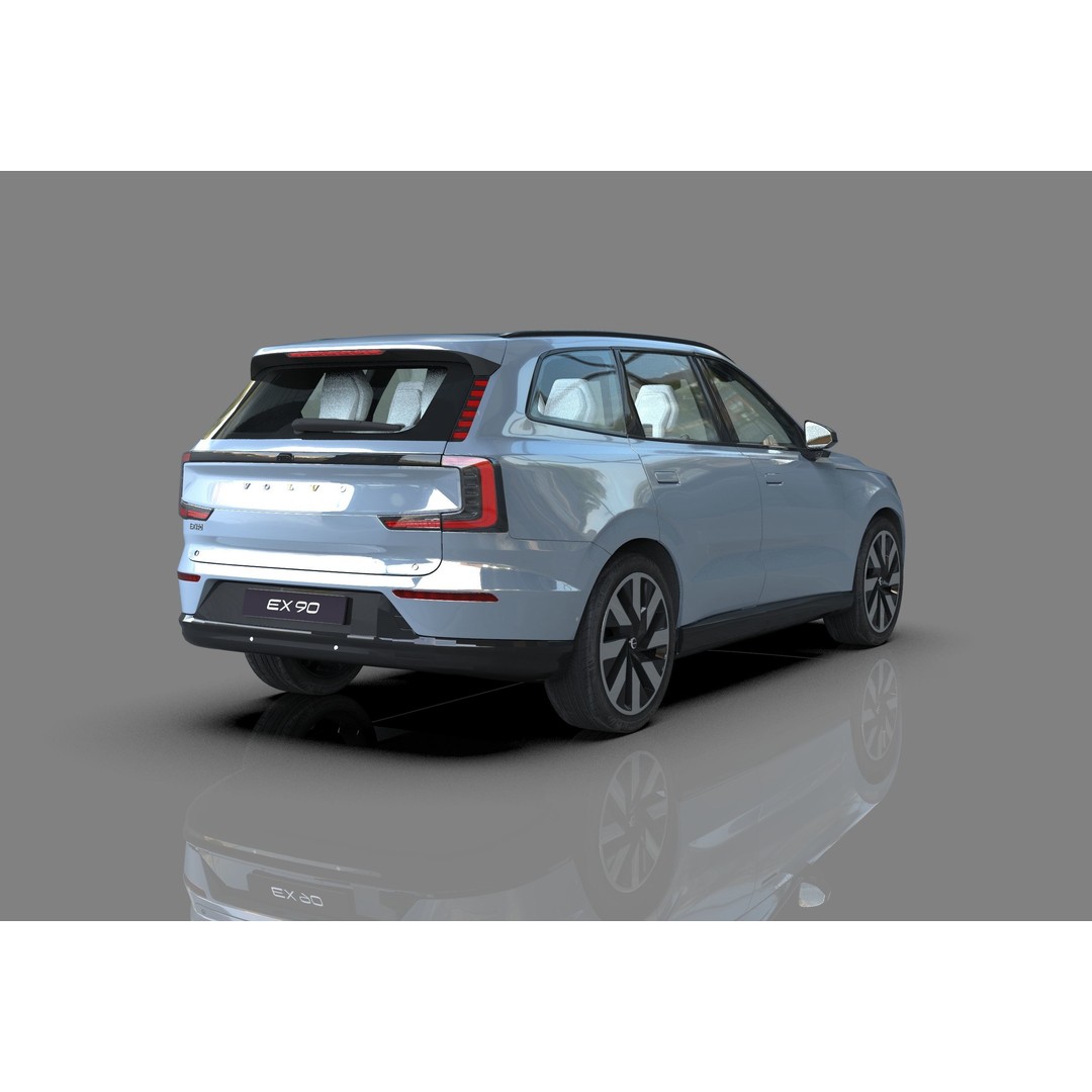 Volvo EX90 2023 3D Model – High Poly SUV with Openable Doors, FBX, OBJ, Blender - View 6