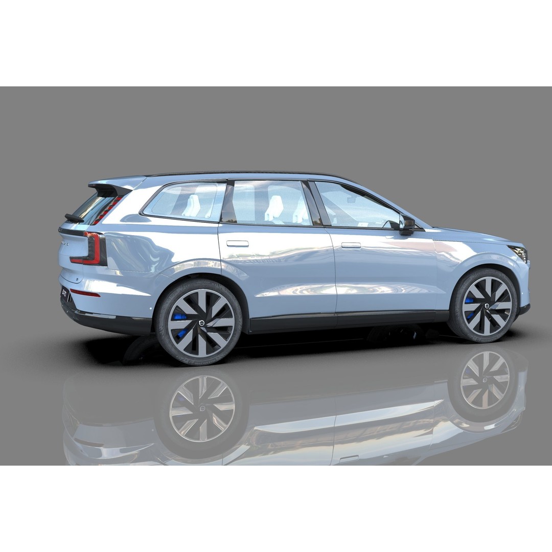 Volvo EX90 2023 3D Model – High Poly SUV with Openable Doors, FBX, OBJ, Blender - View 7