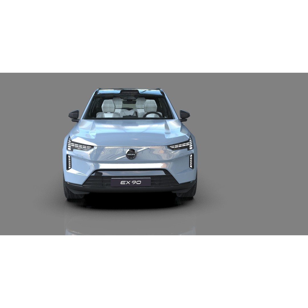 Volvo EX90 2023 3D Model – High Poly SUV with Openable Doors, FBX, OBJ, Blender - View 9