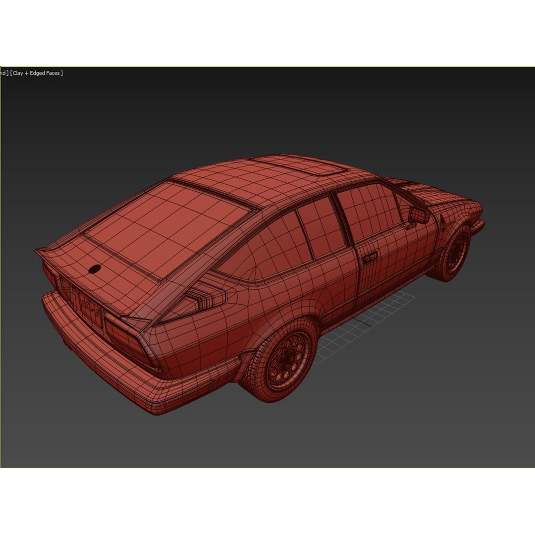 Alfa Romeo Alfetta GTV6 3D Model – High Poly Game Asset, FBX, OBJ