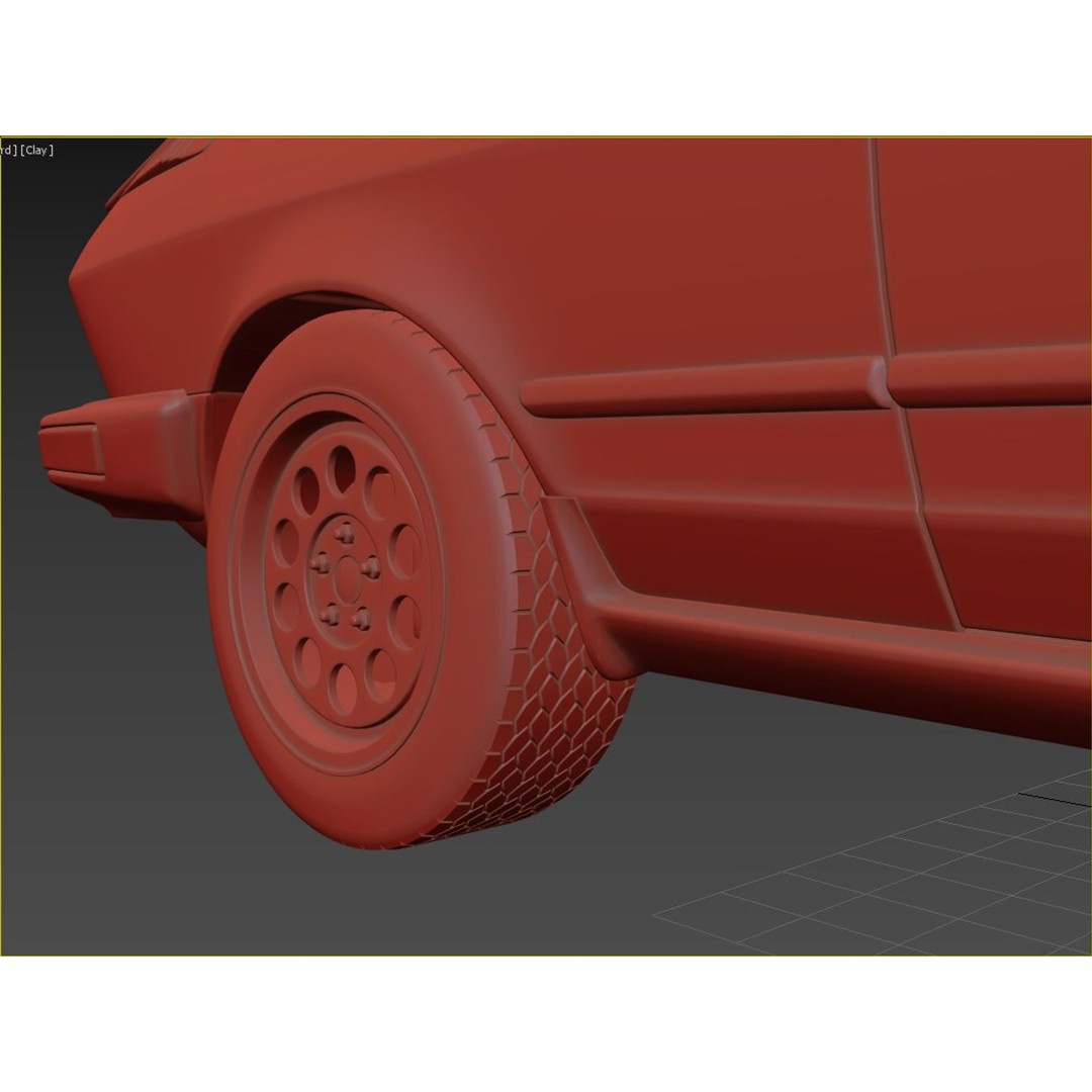 Alfa Romeo Alfetta GTV6 3D Model – High Poly Game Asset, FBX, OBJ - View 12