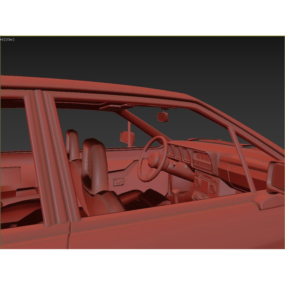 Alfa Romeo Alfetta GTV6 3D Model – High Poly Game Asset, FBX, OBJ - View 13