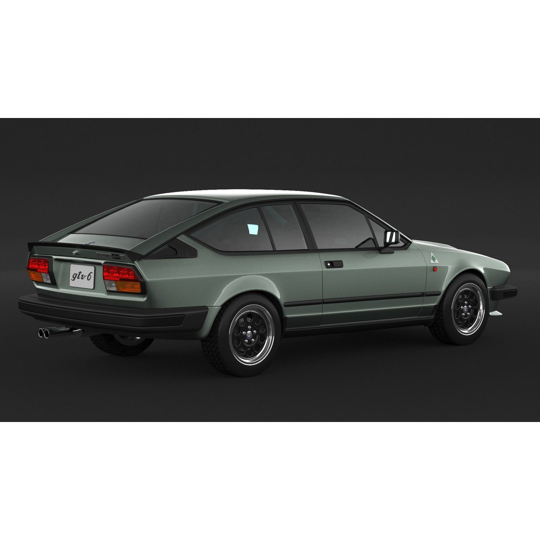 Alfa Romeo Alfetta GTV6 3D Model – High Poly Game Asset, FBX, OBJ - View 3