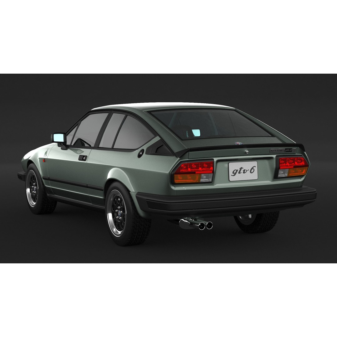 Alfa Romeo Alfetta GTV6 3D Model – High Poly Game Asset, FBX, OBJ - View 5