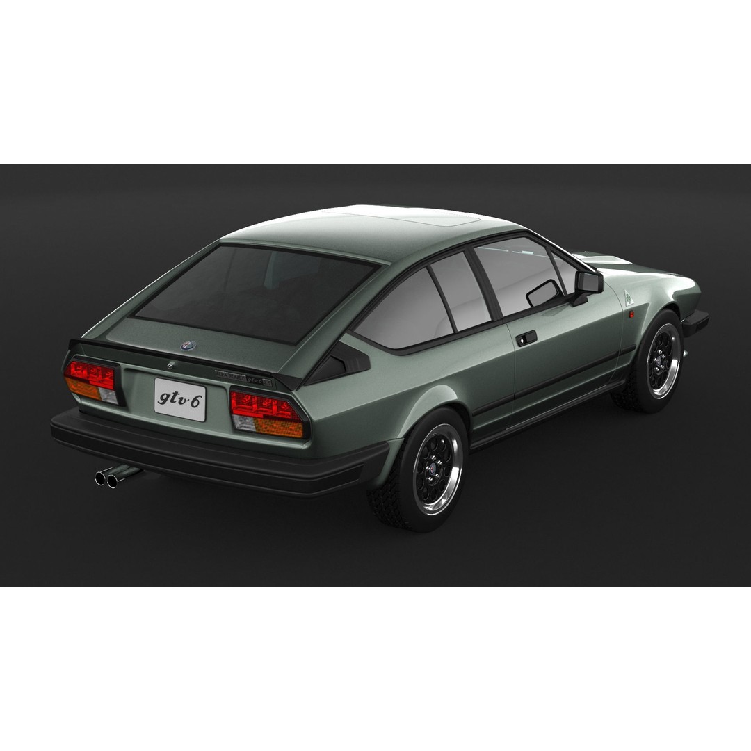 Alfa Romeo Alfetta GTV6 3D Model – High Poly Game Asset, FBX, OBJ - View 8