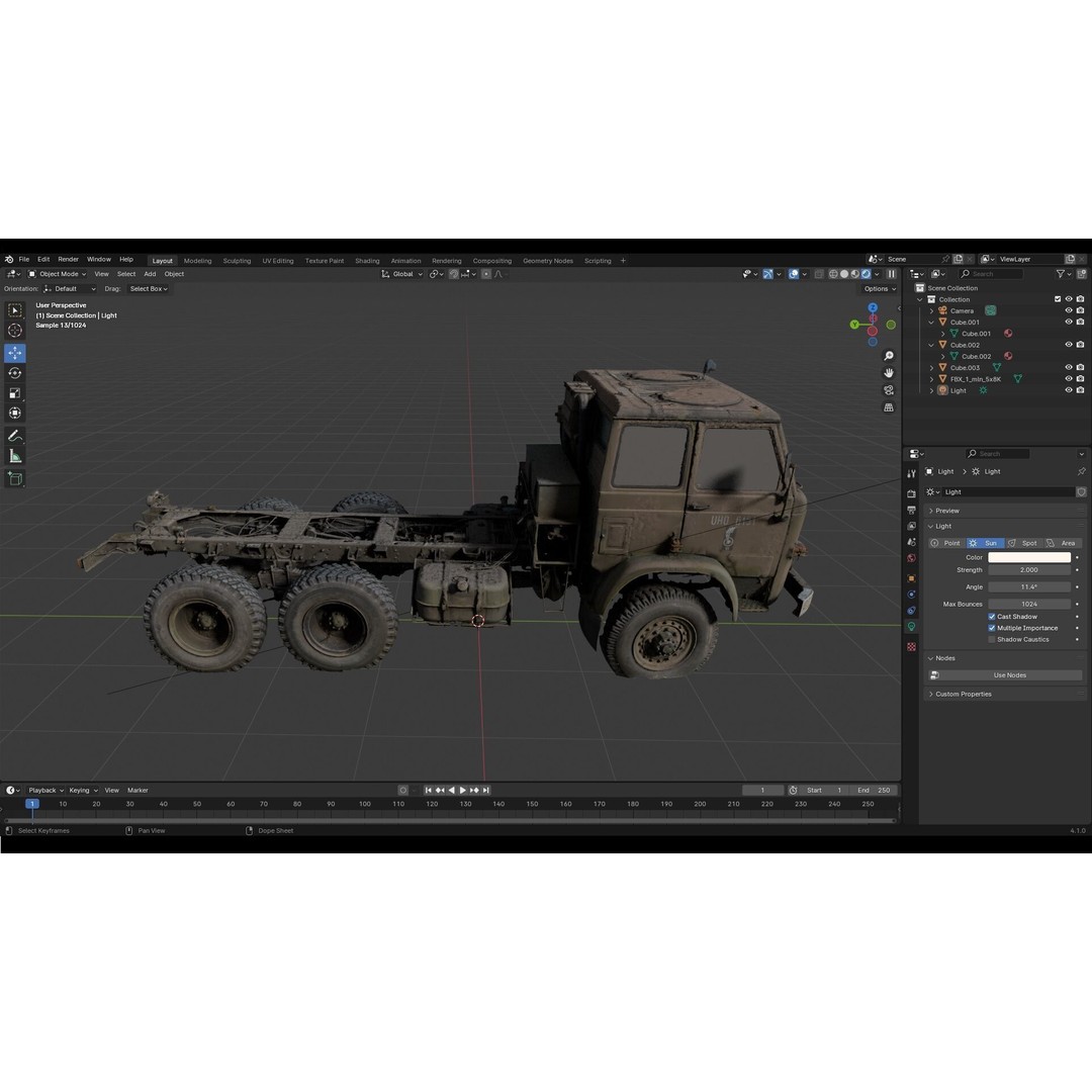 Star 266 Polish Off-Road Truck 3D Model – High Poly Photogrammetry FBX/OBJ