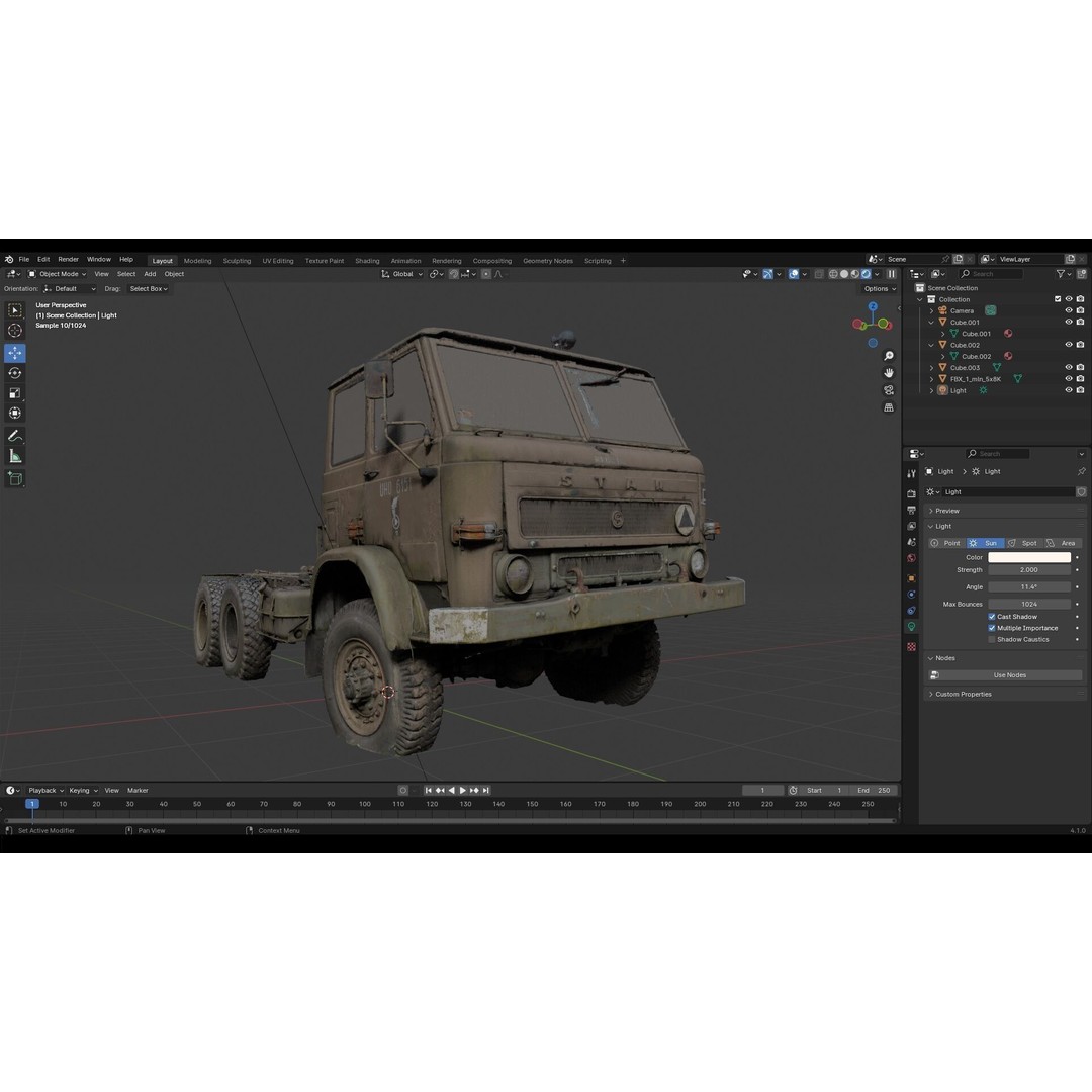 Star 266 Polish Off-Road Truck 3D Model – High Poly Photogrammetry FBX/OBJ - View 11