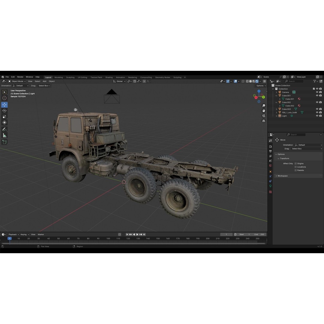 Star 266 Polish Off-Road Truck 3D Model – High Poly Photogrammetry FBX/OBJ - View 12