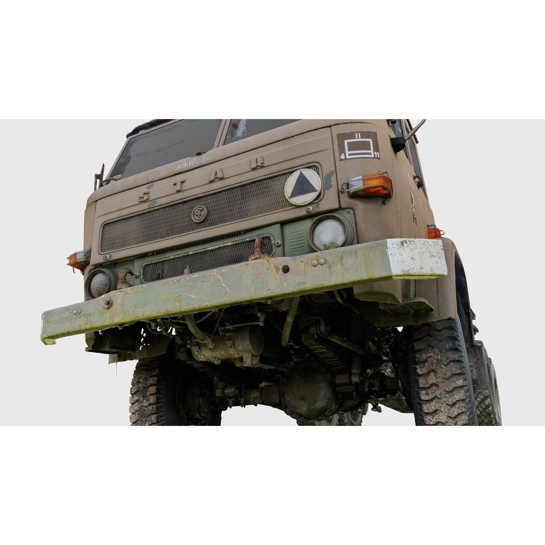 Star 266 Polish Off-Road Truck 3D Model – High Poly Photogrammetry FBX/OBJ - View 6
