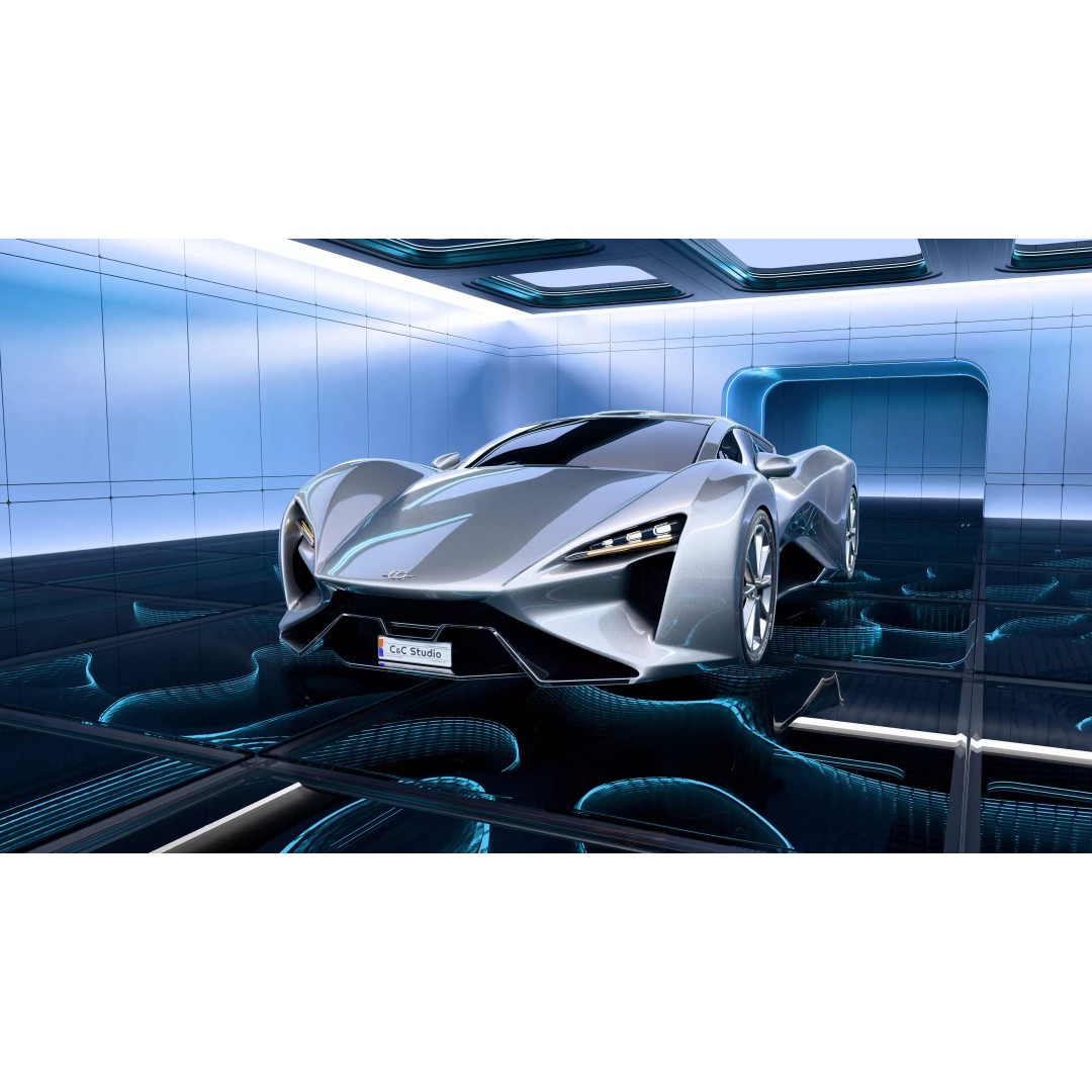 CC Cerberus 3D Model – High Poly Sports Car, Blender, FBX, OBJ - View 4