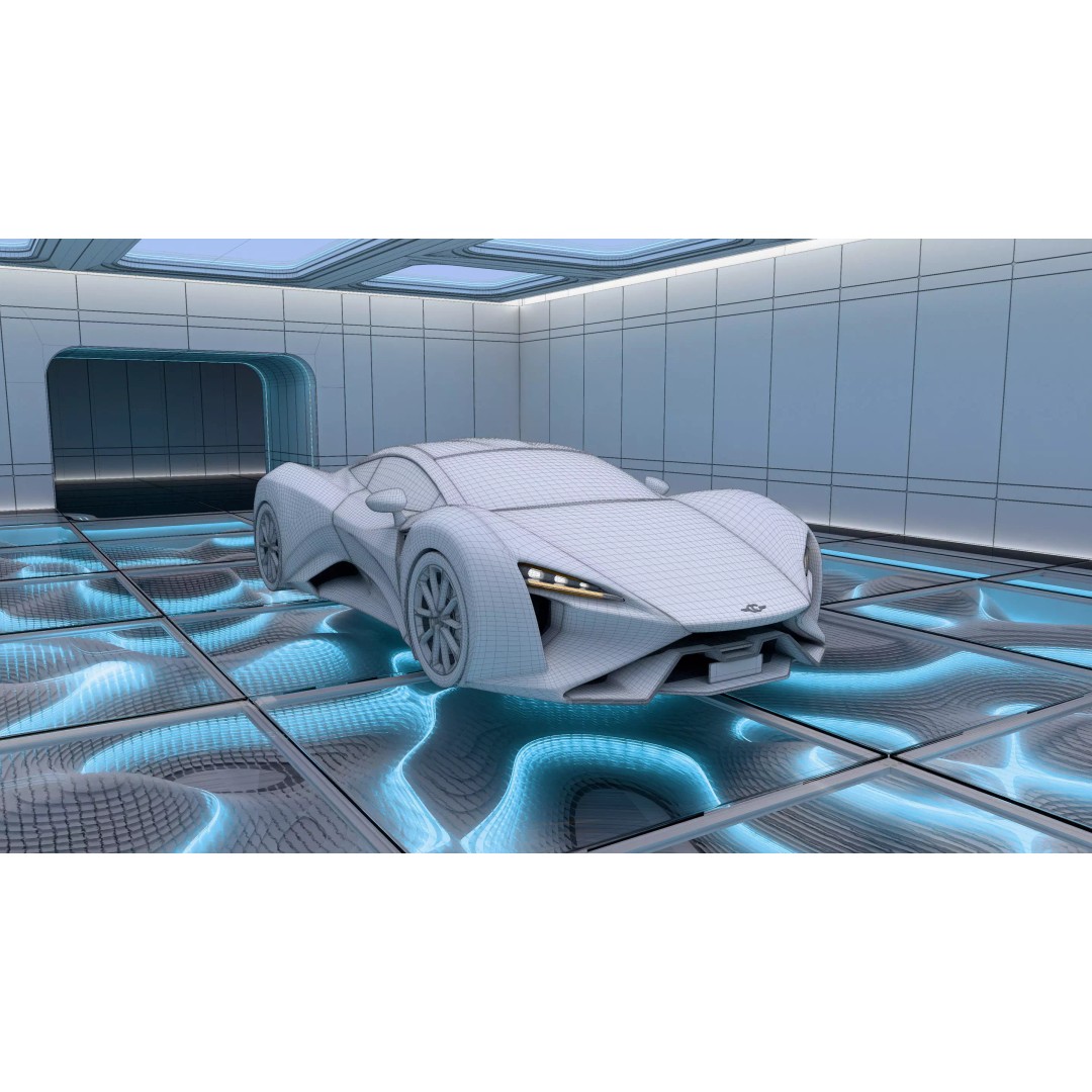 CC Cerberus 3D Model – High Poly Sports Car, Blender, FBX, OBJ - View 7