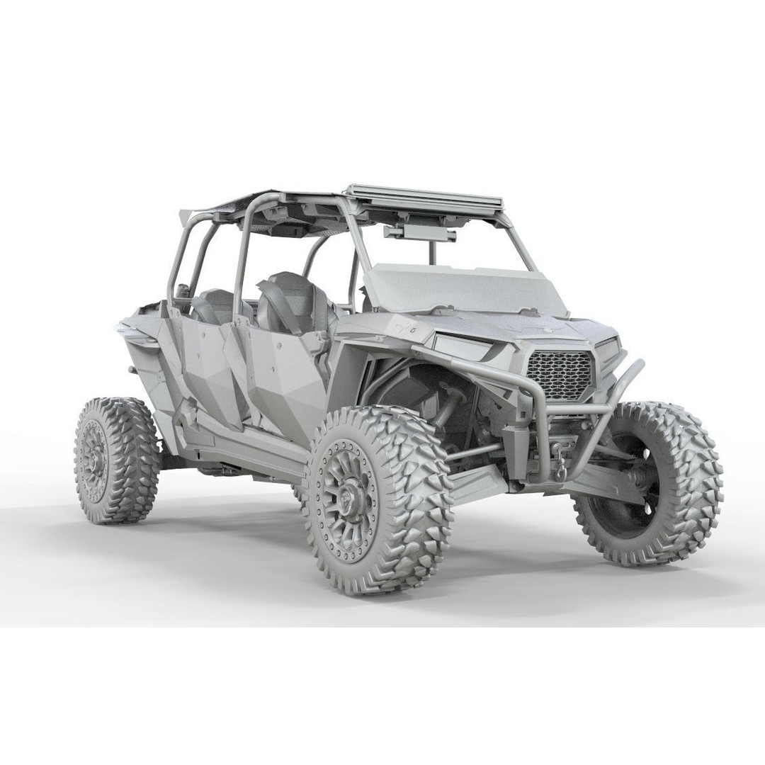 2018 Polaris RZR XP 4 1000 Turbo 3D Model – High Poly Game Asset, FBX