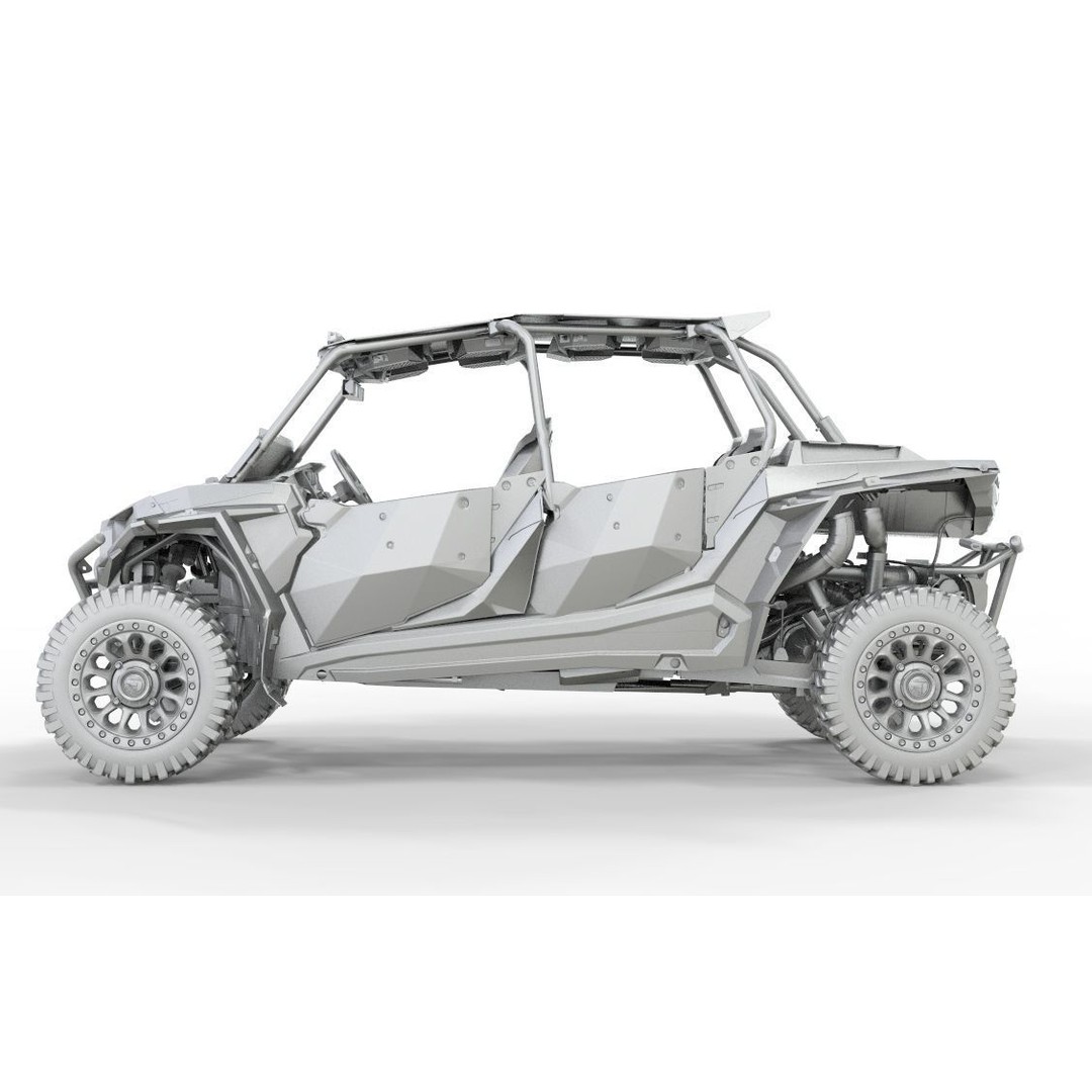 2018 Polaris RZR XP 4 1000 Turbo 3D Model – High Poly Game Asset, FBX - View 11