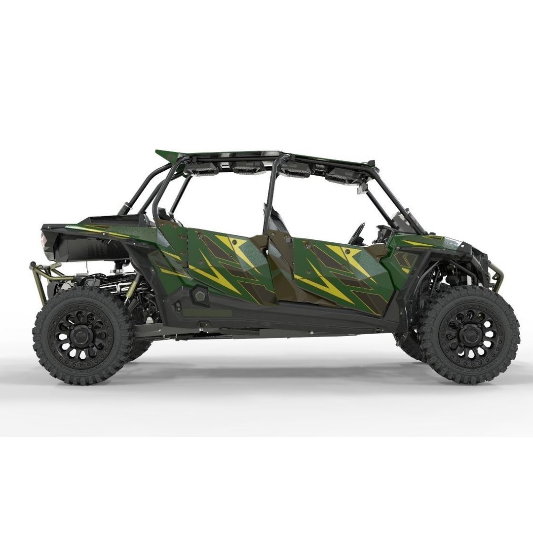 2018 Polaris RZR XP 4 1000 Turbo 3D Model – High Poly Game Asset, FBX - View 4