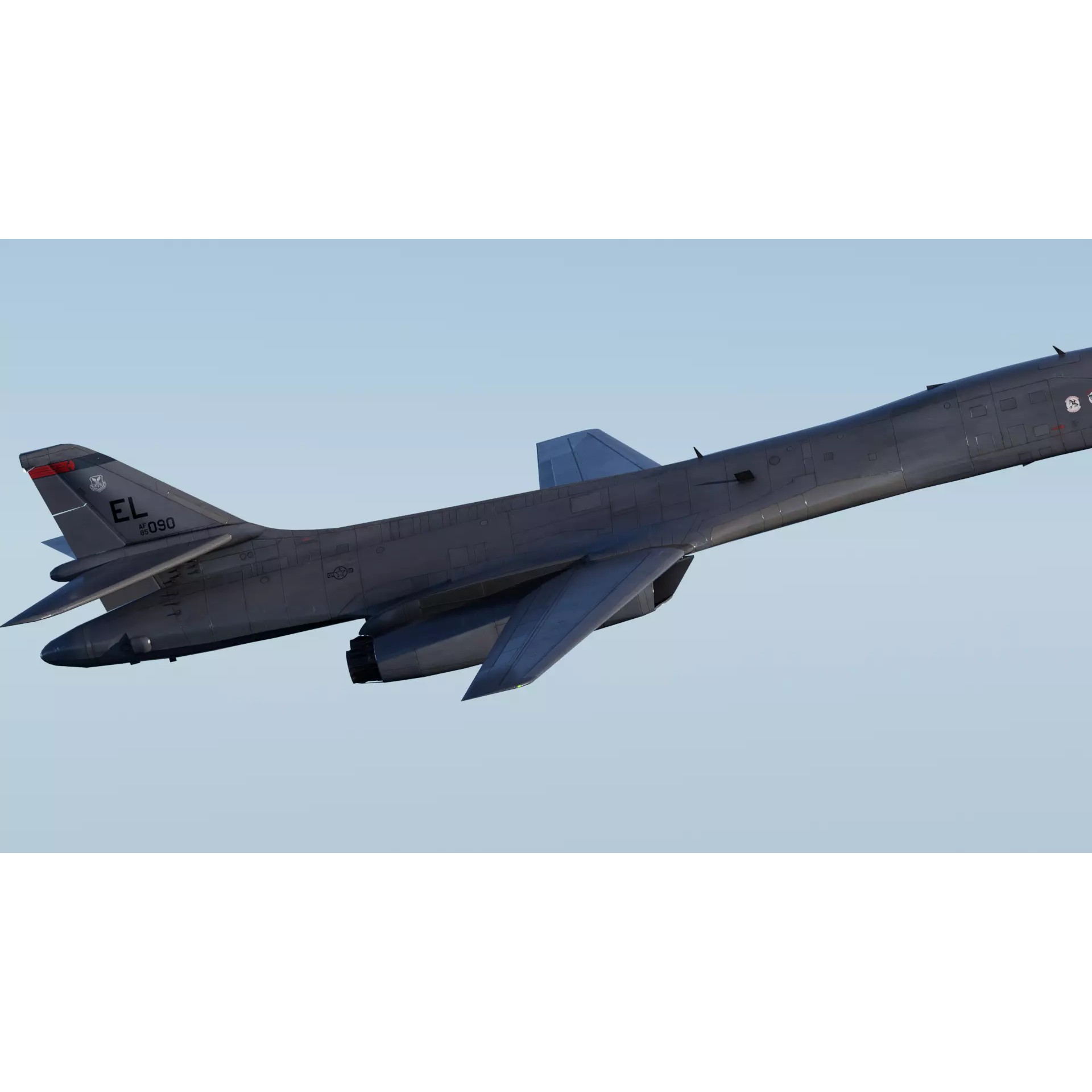 Rockwell B-1B Lancer - Low-Poly Game-Ready 3D Model - View 14