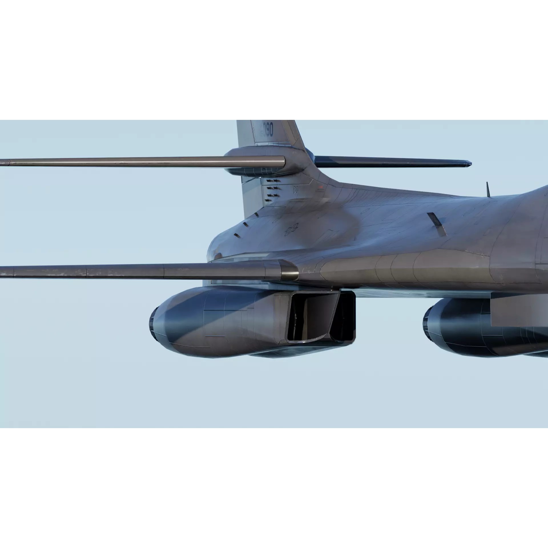 Rockwell B-1B Lancer - Low-Poly Game-Ready 3D Model - View 15