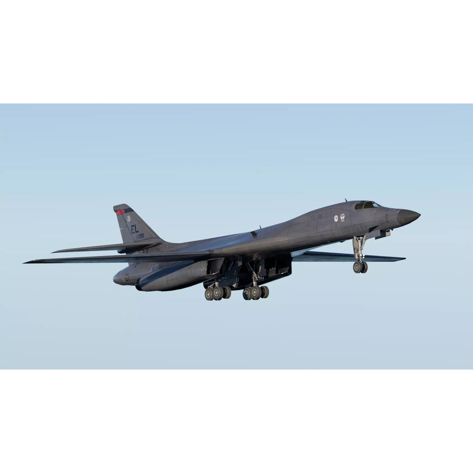Rockwell B-1B Lancer - Low-Poly Game-Ready 3D Model - View 2