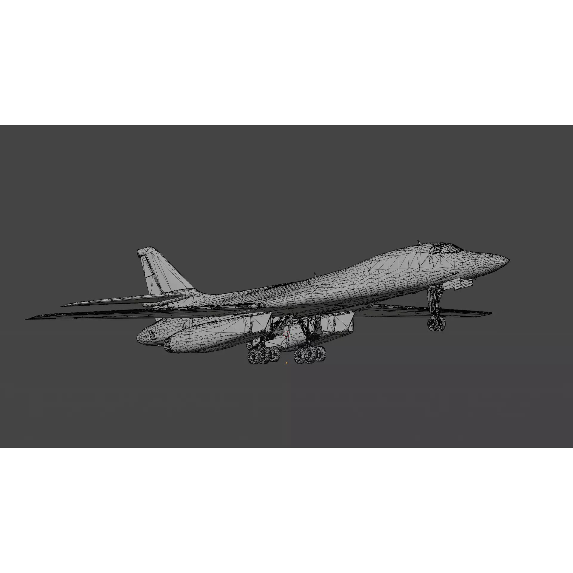 Rockwell B-1B Lancer - Low-Poly Game-Ready 3D Model - View 23