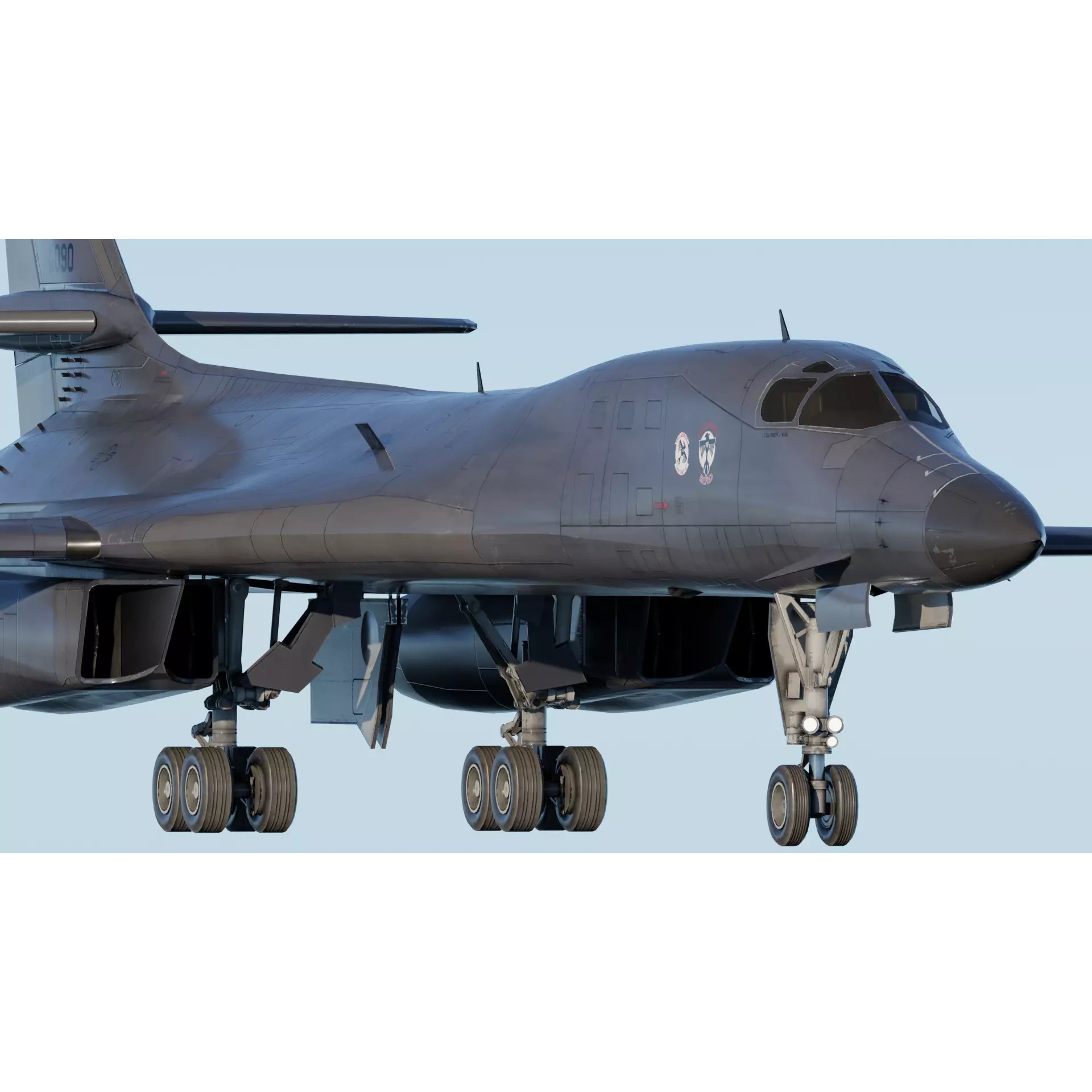 Rockwell B-1B Lancer - Low-Poly Game-Ready 3D Model - View 3