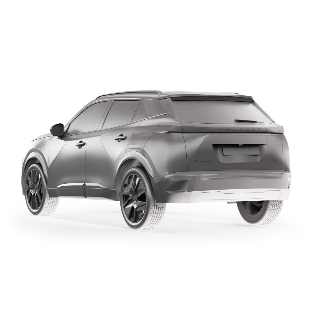 Peugeot e-2008 3D Model – High Poly Game-Ready Asset, FBX, OBJ