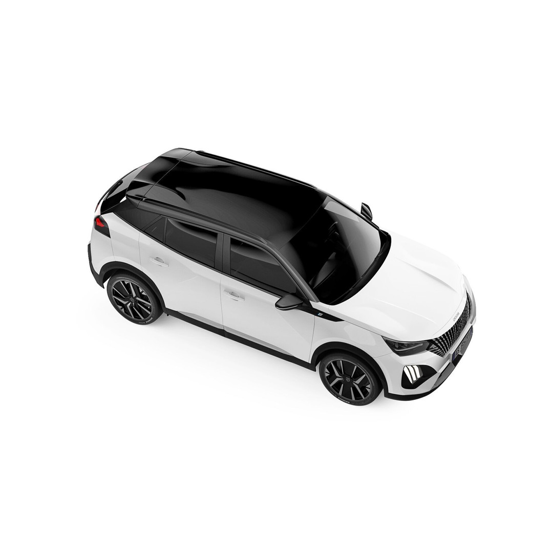 Peugeot e-2008 3D Model – High Poly Game-Ready Asset, FBX, OBJ - View 12