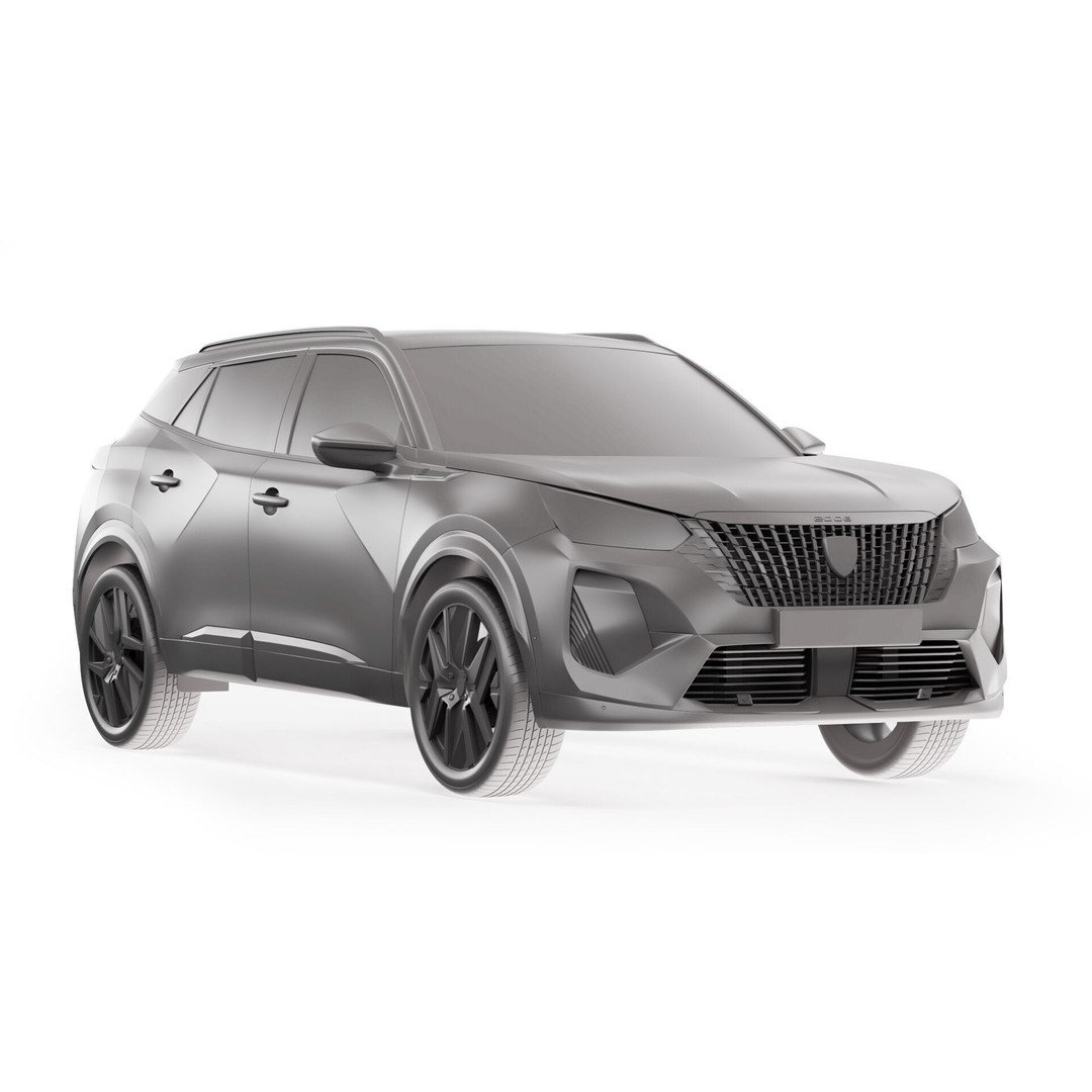 Peugeot e-2008 3D Model – High Poly Game-Ready Asset, FBX, OBJ - View 15