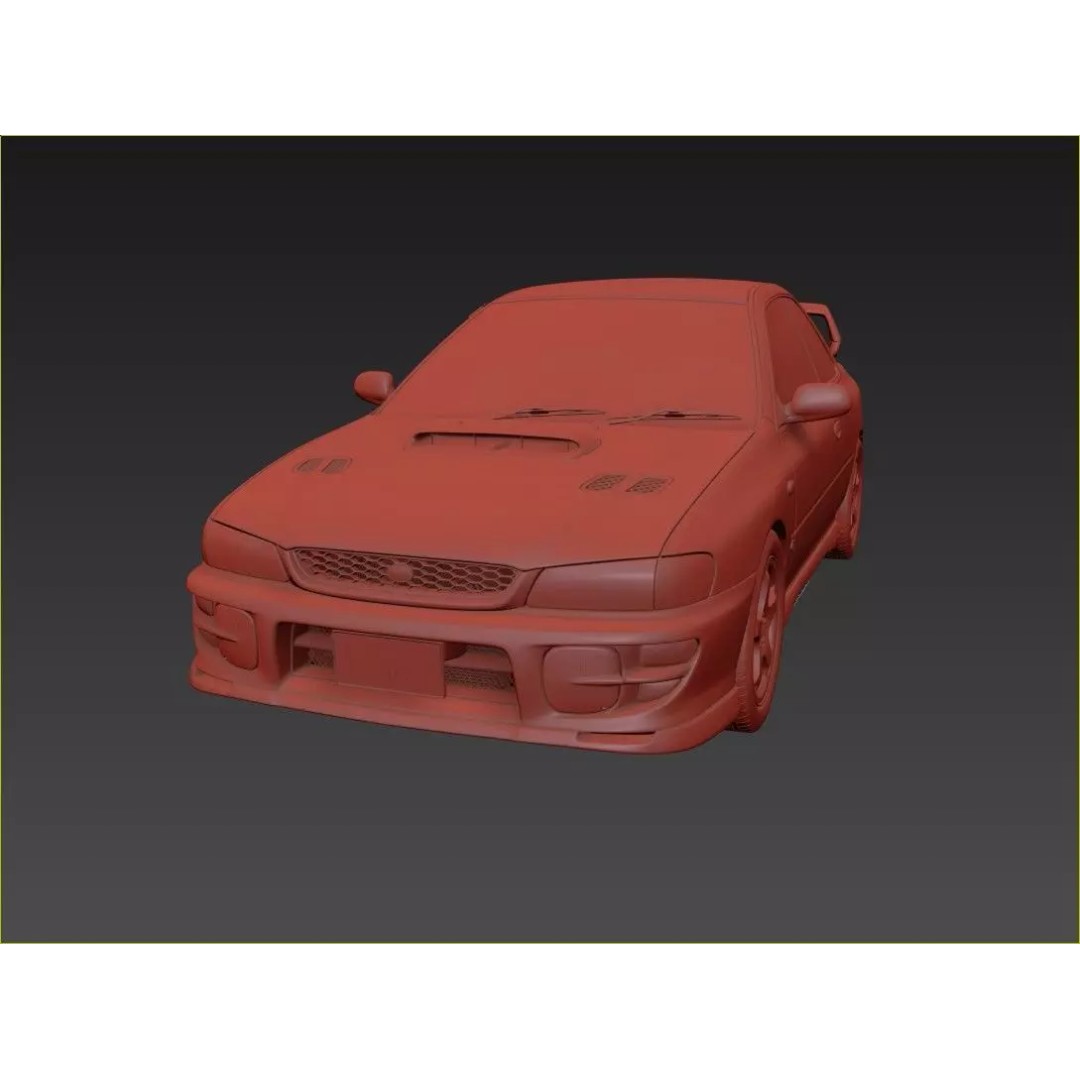 Subaru Impreza WRX STI 3D Model – High Poly Game Asset, FBX, OBJ - View 12