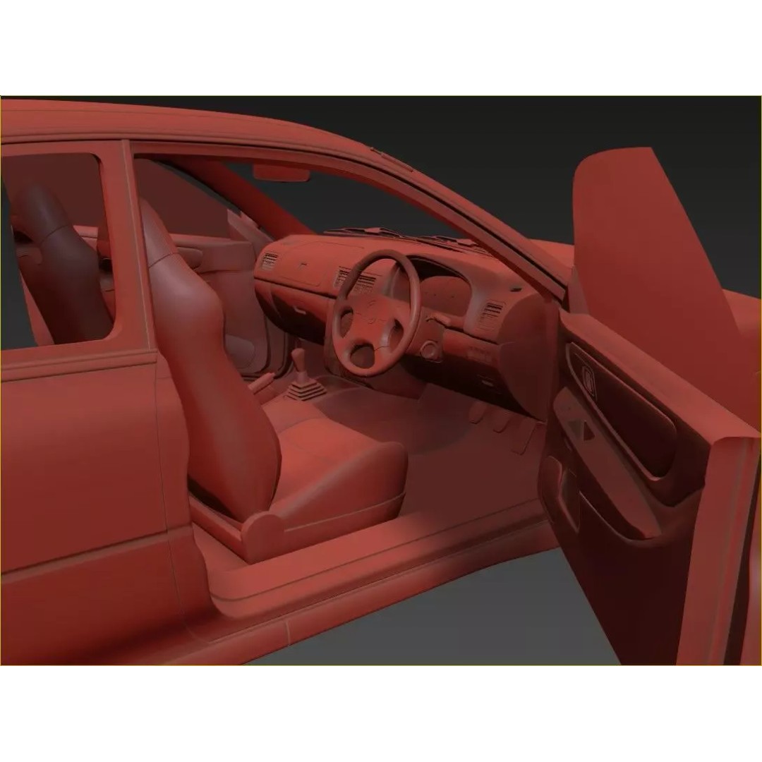 Subaru Impreza WRX STI 3D Model – High Poly Game Asset, FBX, OBJ - View 15
