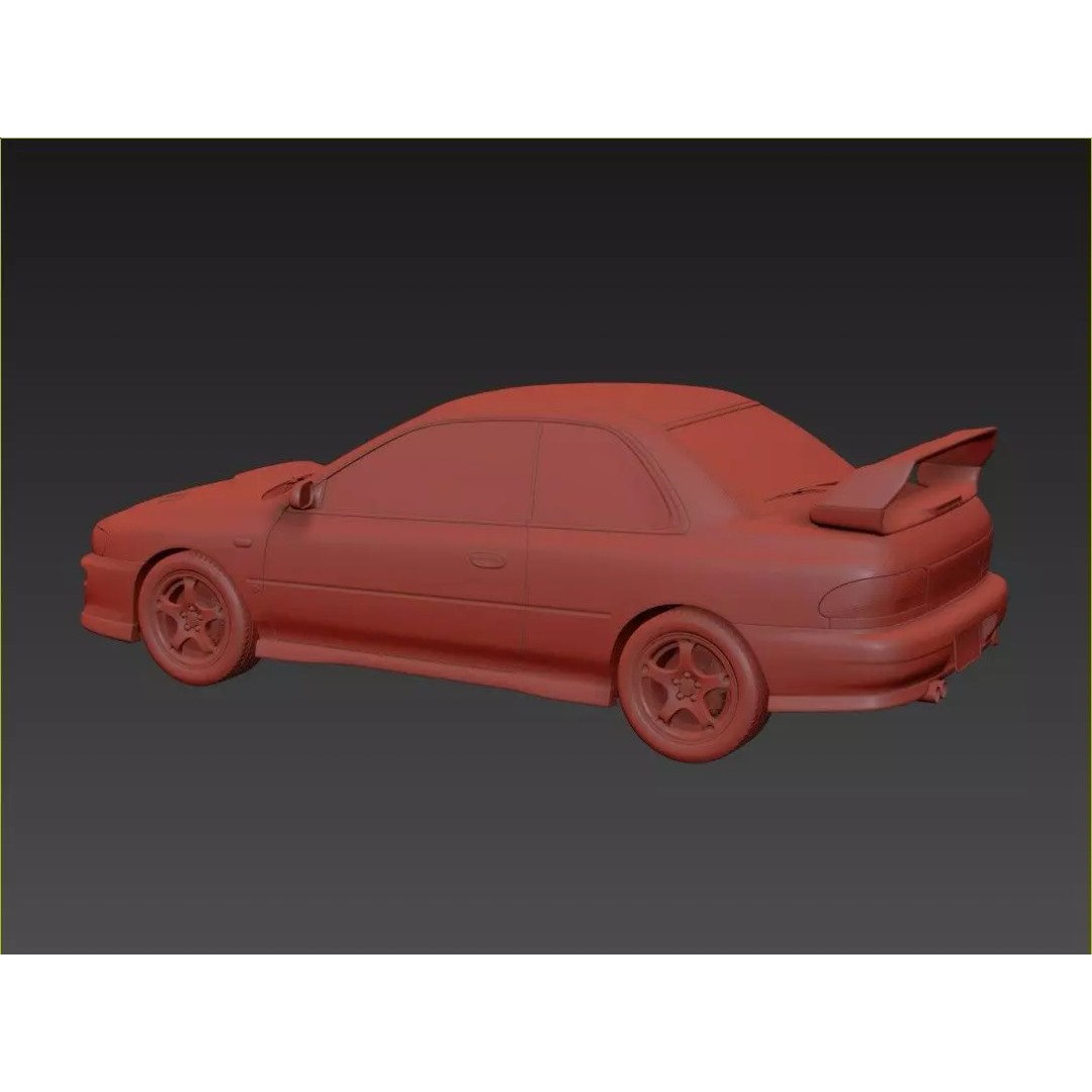 Subaru Impreza WRX STI 3D Model – High Poly Game Asset, FBX, OBJ - View 16