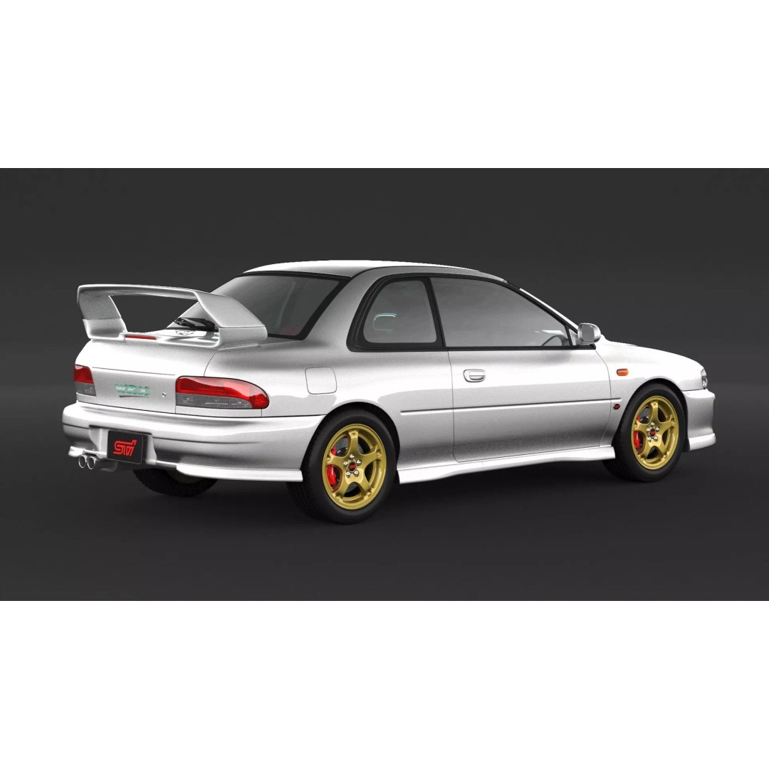 Subaru Impreza WRX STI 3D Model – High Poly Game Asset, FBX, OBJ - View 3