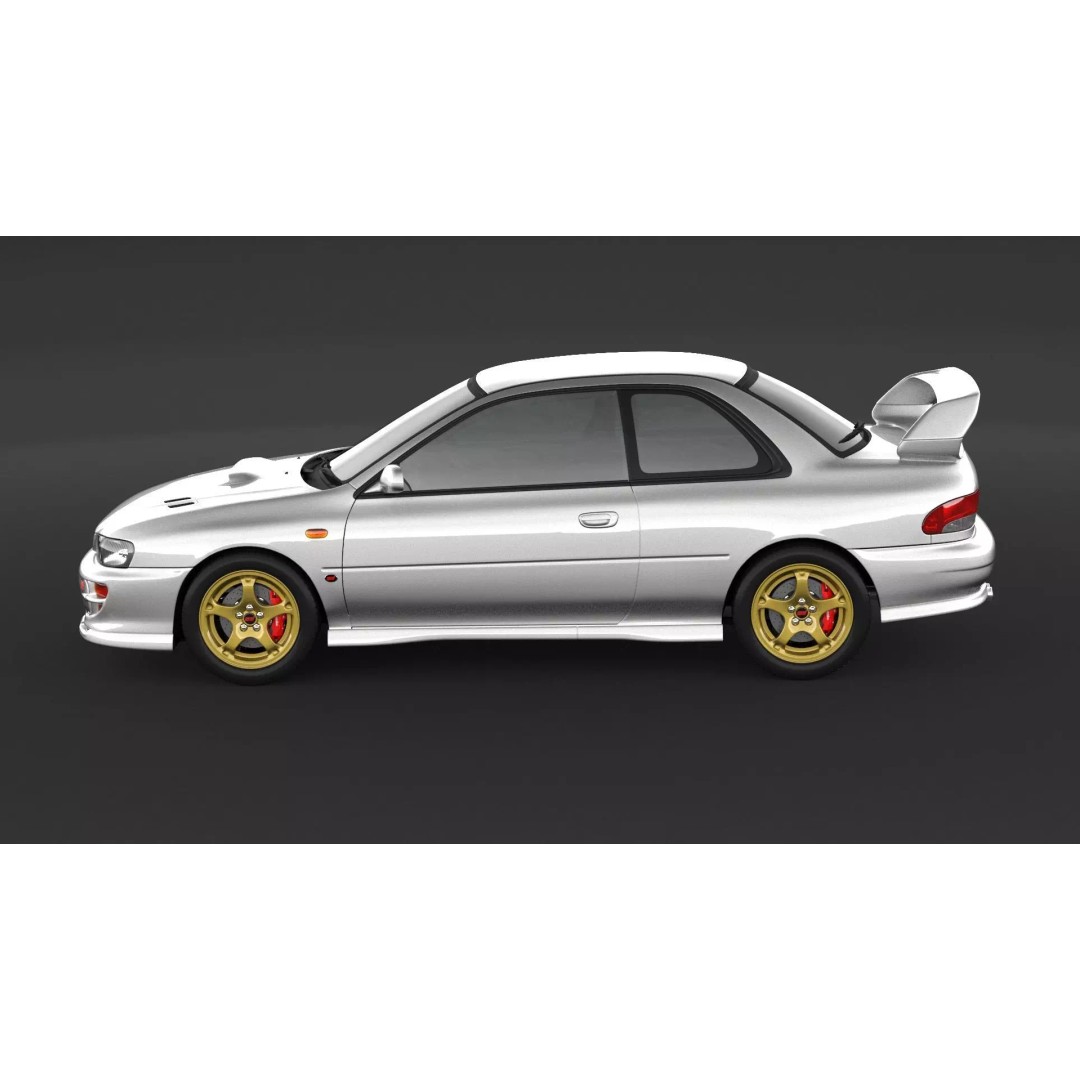 Subaru Impreza WRX STI 3D Model – High Poly Game Asset, FBX, OBJ - View 6