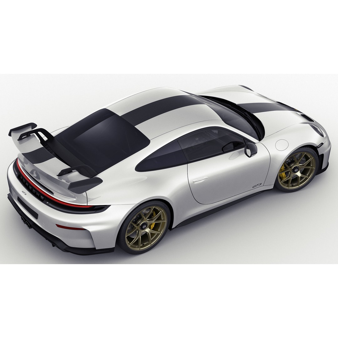 Porsche 911 GT3 Weissach 2025 3D Model – High Poly Game Asset, FBX/OBJ/Blender - View 14