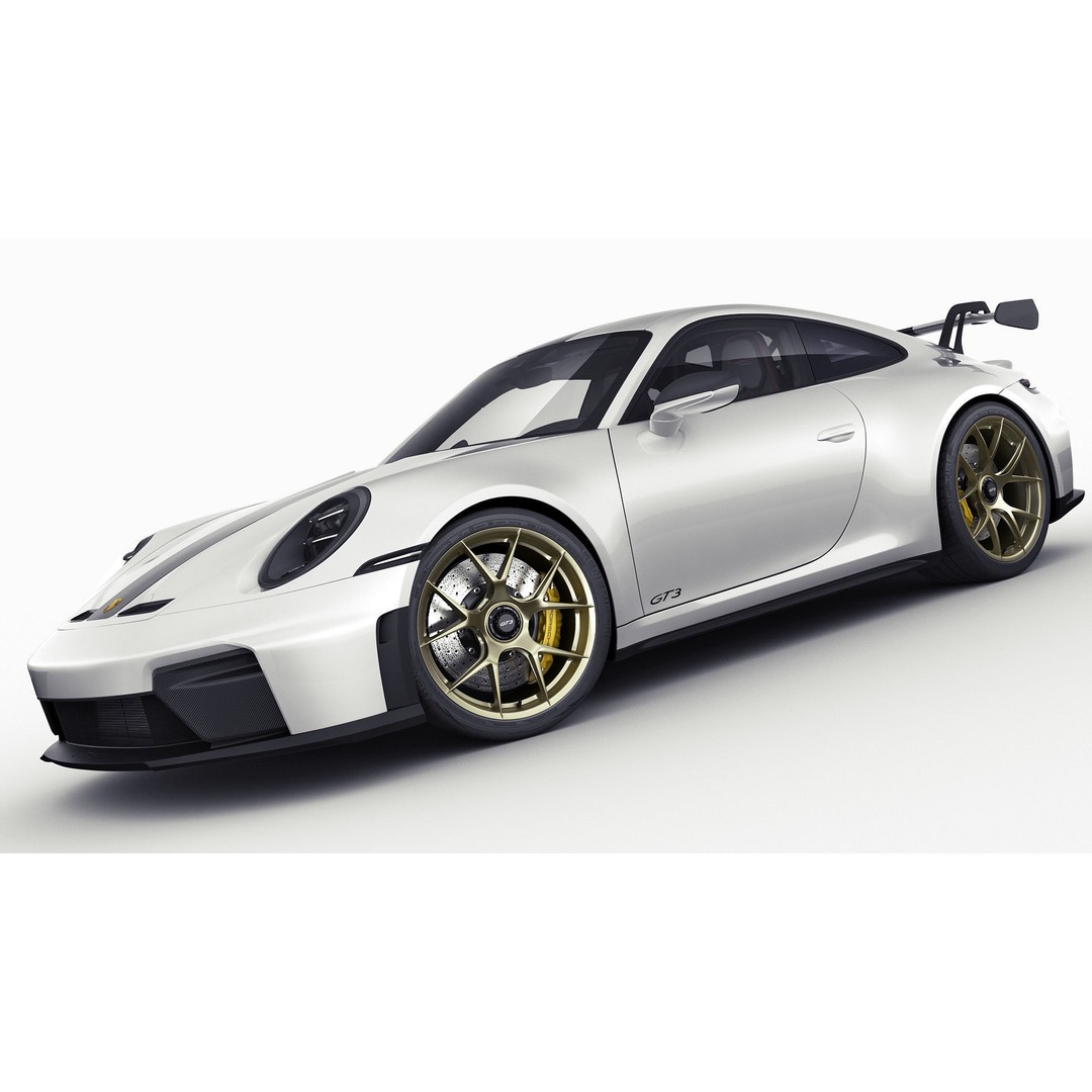 Porsche 911 GT3 Weissach 2025 3D Model – High Poly Game Asset, FBX/OBJ/Blender - View 15