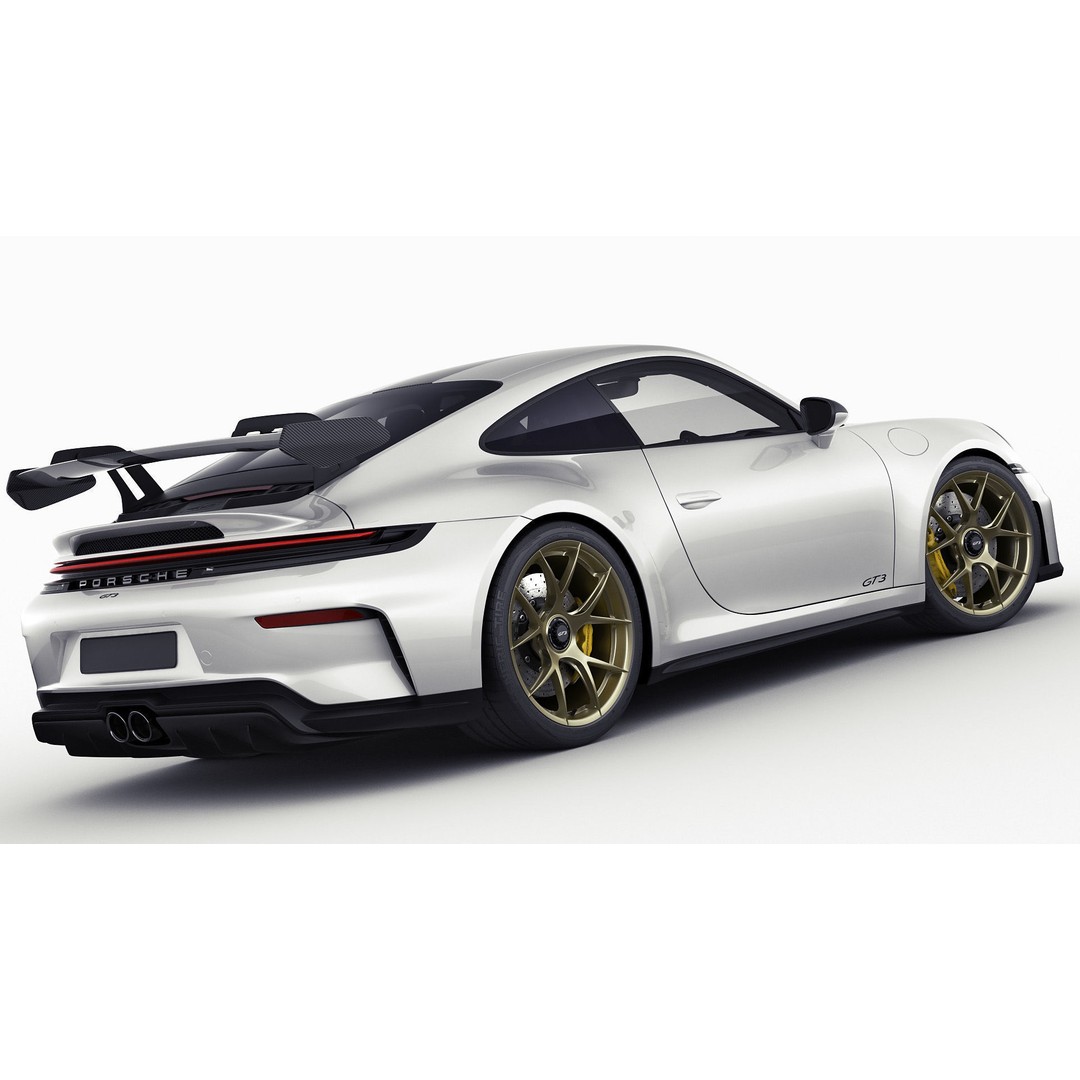 Porsche 911 GT3 Weissach 2025 3D Model – High Poly Game Asset, FBX/OBJ/Blender - View 16