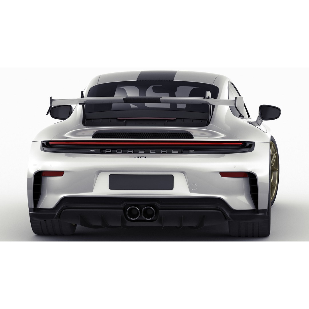 Porsche 911 GT3 Weissach 2025 3D Model – High Poly Game Asset, FBX/OBJ/Blender - View 19