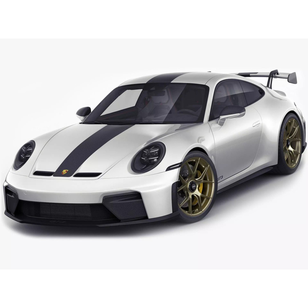 Porsche 911 GT3 Weissach 2025 3D Model – High Poly Game Asset, FBX/OBJ/Blender - View 2