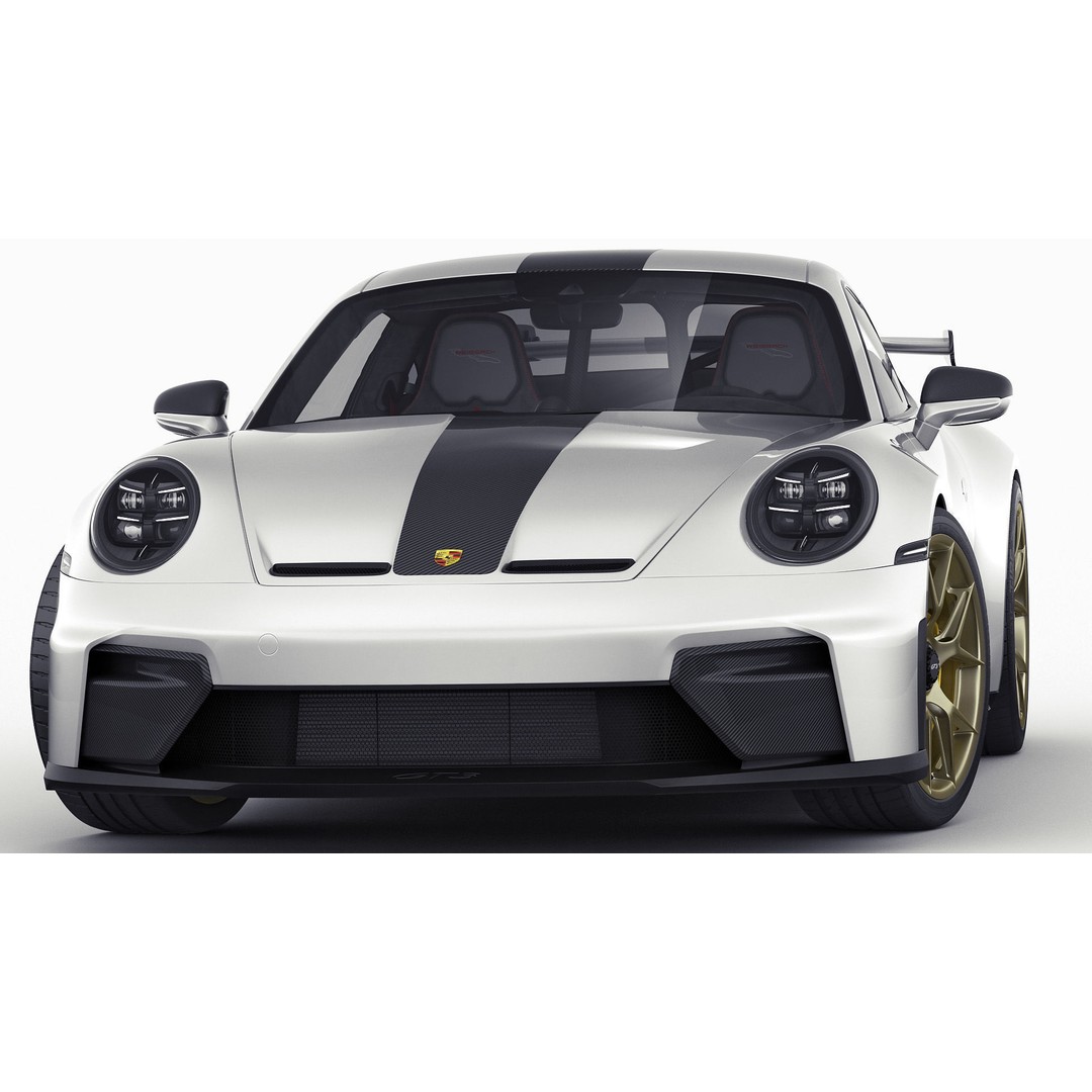 Porsche 911 GT3 Weissach 2025 3D Model – High Poly Game Asset, FBX/OBJ/Blender - View 20