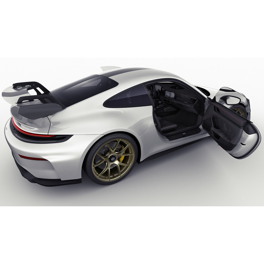 Porsche 911 GT3 Weissach 2025 3D Model – High Poly Game Asset, FBX/OBJ/Blender - View 21