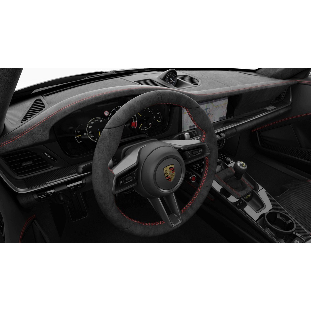 Porsche 911 GT3 Weissach 2025 3D Model – High Poly Game Asset, FBX/OBJ/Blender - View 26
