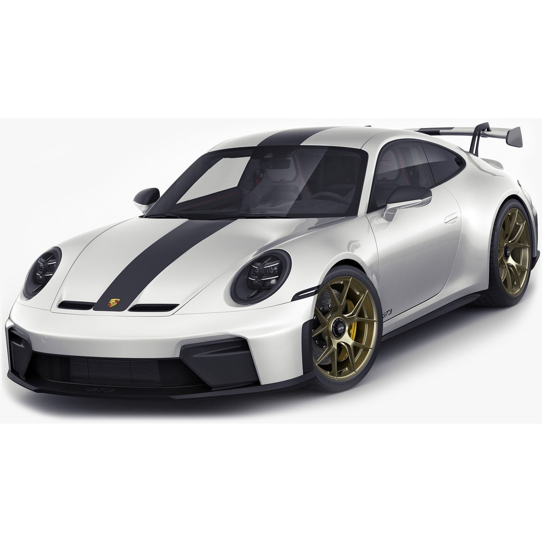 Porsche 911 GT3 Weissach 2025 3D Model – High Poly Game Asset, FBX/OBJ/Blender - View 3