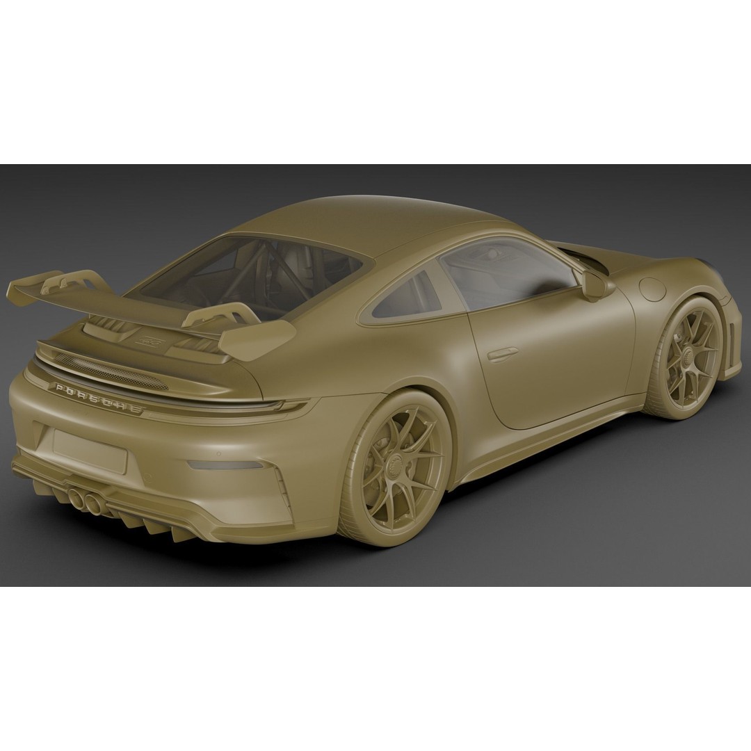 Porsche 911 GT3 Weissach 2025 3D Model – High Poly Game Asset, FBX/OBJ/Blender - View 31