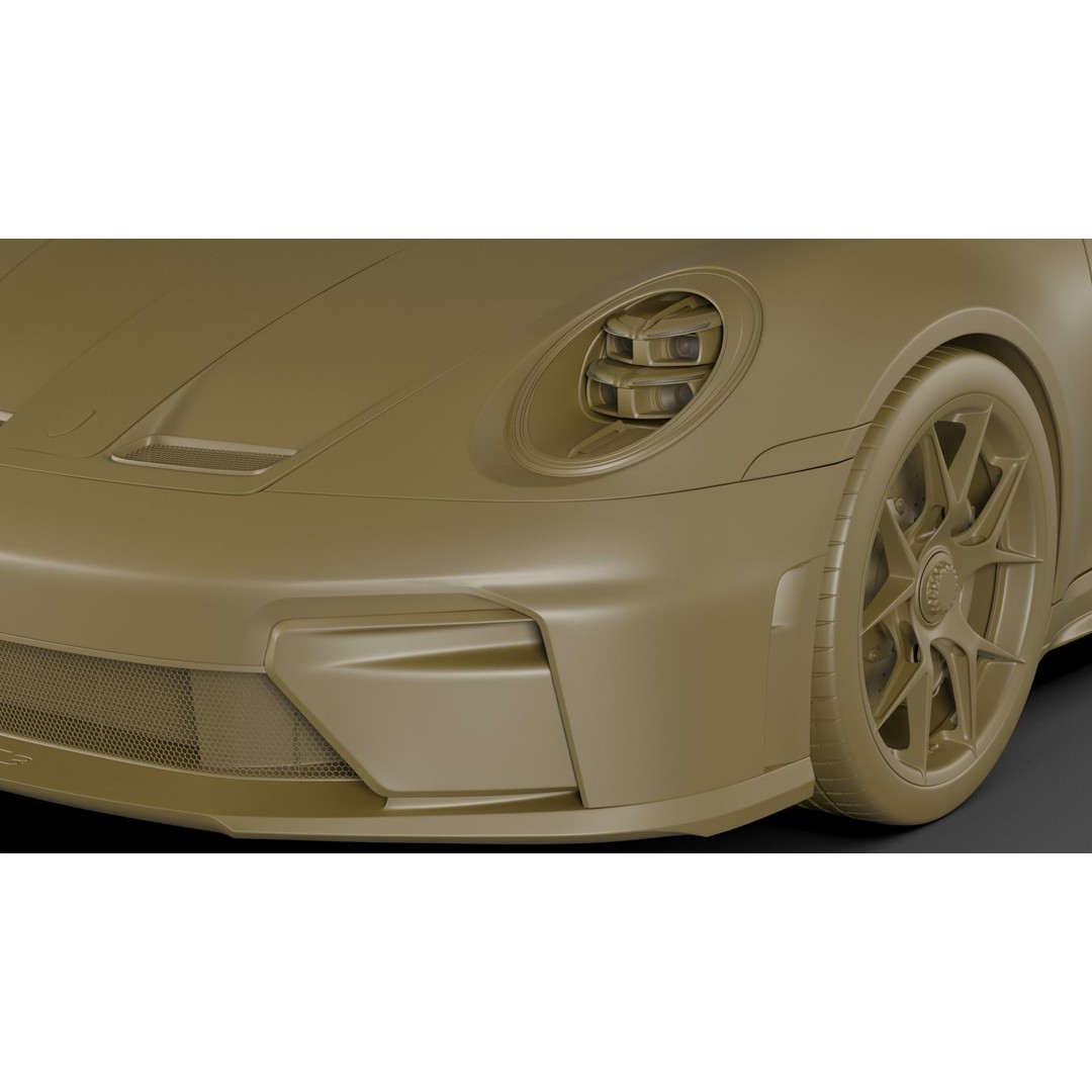 Porsche 911 GT3 Weissach 2025 3D Model – High Poly Game Asset, FBX/OBJ/Blender - View 32