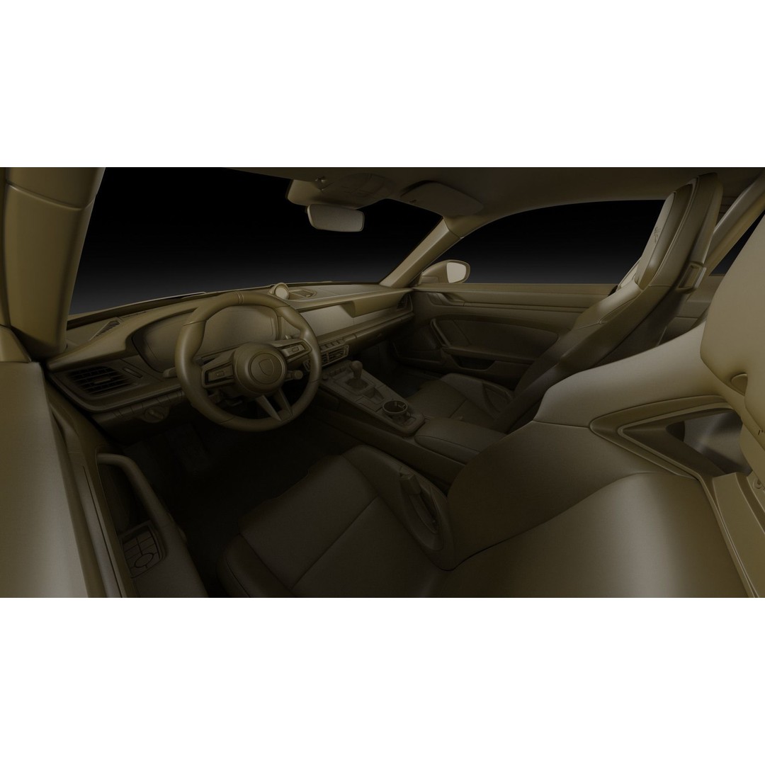 Porsche 911 GT3 Weissach 2025 3D Model – High Poly Game Asset, FBX/OBJ/Blender - View 34