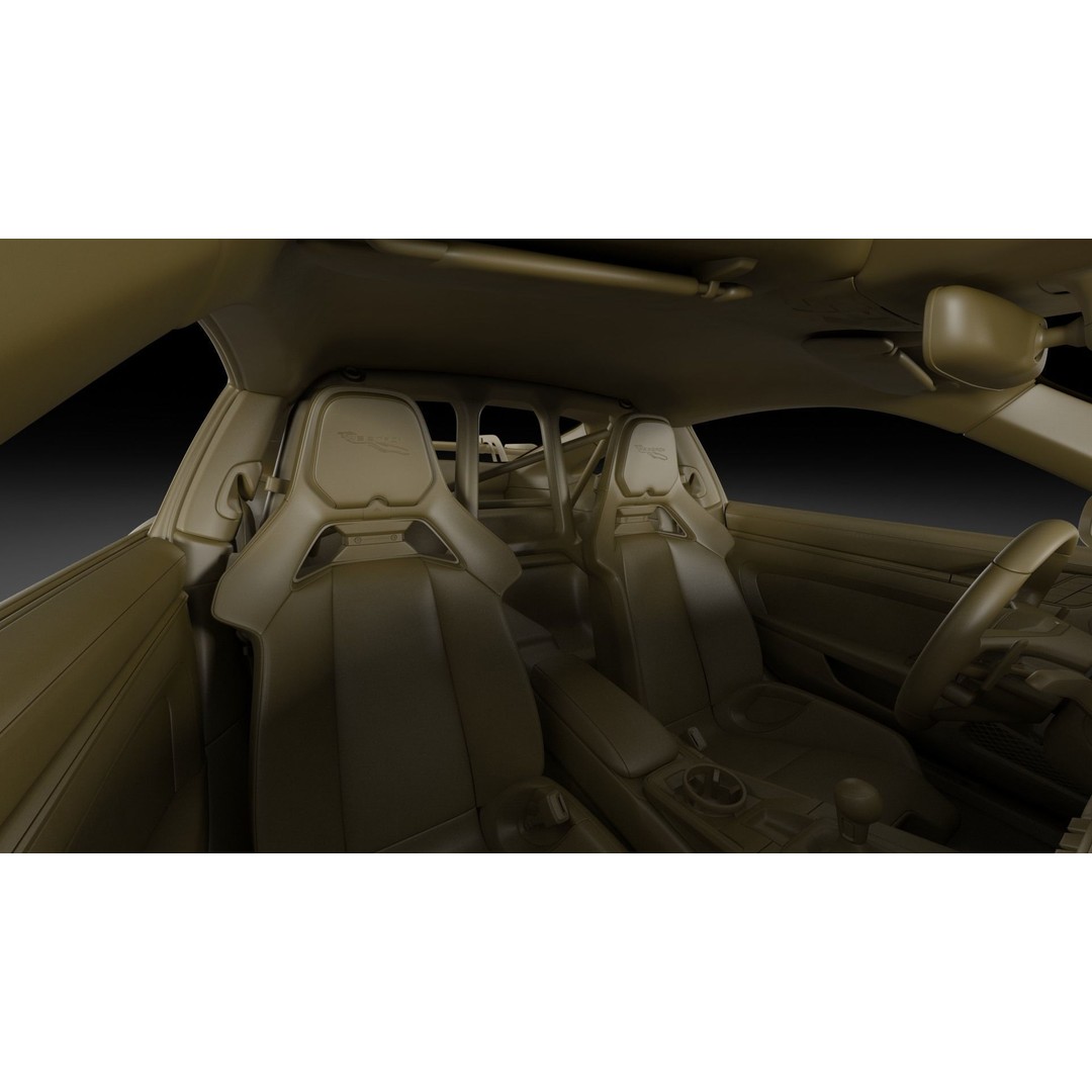 Porsche 911 GT3 Weissach 2025 3D Model – High Poly Game Asset, FBX/OBJ/Blender - View 35