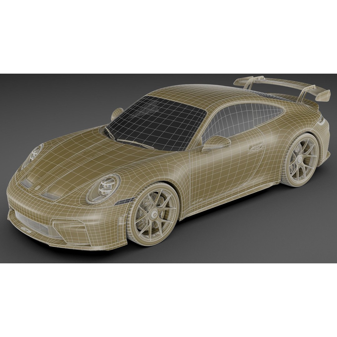 Porsche 911 GT3 Weissach 2025 3D Model – High Poly Game Asset, FBX/OBJ/Blender - View 37