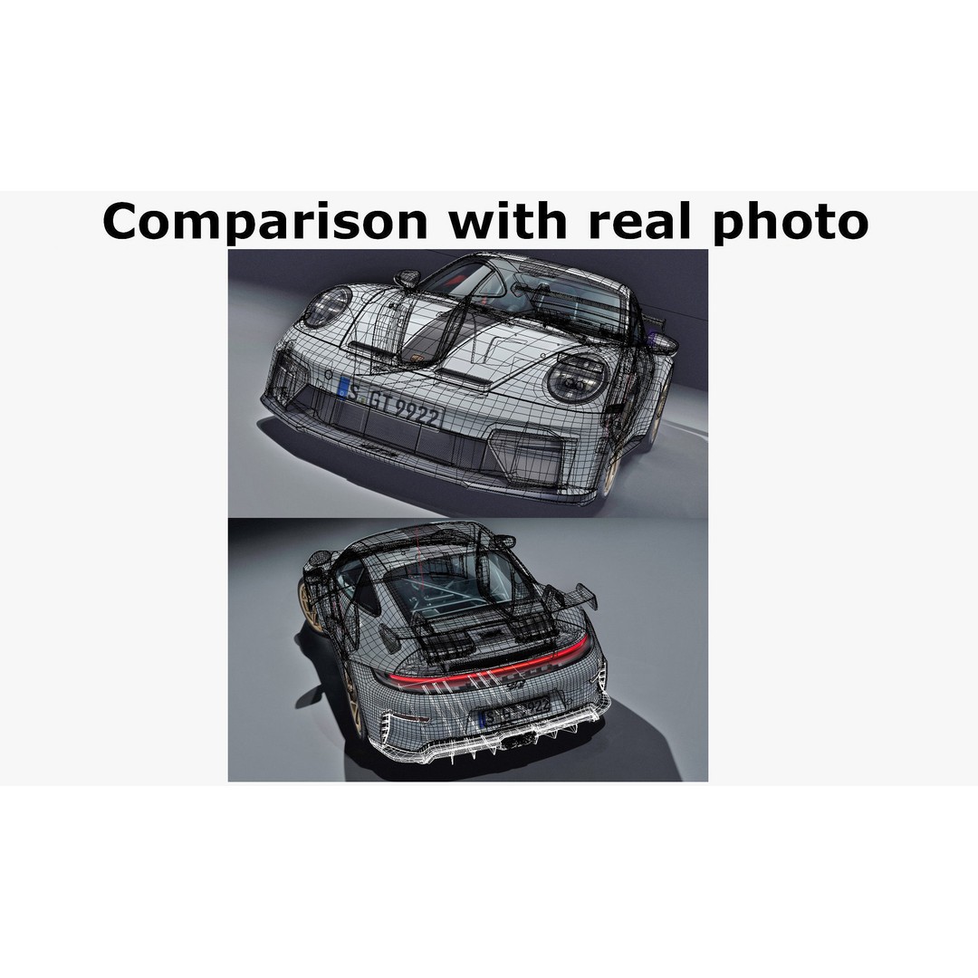 Porsche 911 GT3 Weissach 2025 3D Model – High Poly Game Asset, FBX/OBJ/Blender - View 40