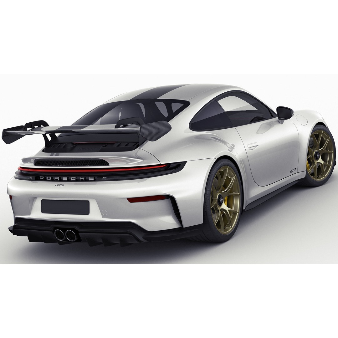 Porsche 911 GT3 Weissach 2025 3D Model – High Poly Game Asset, FBX/OBJ/Blender - View 5