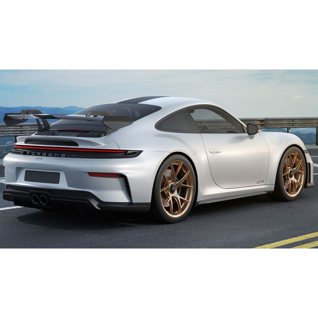 Porsche 911 GT3 Weissach 2025 3D Model – High Poly Game Asset, FBX/OBJ/Blender - View 7